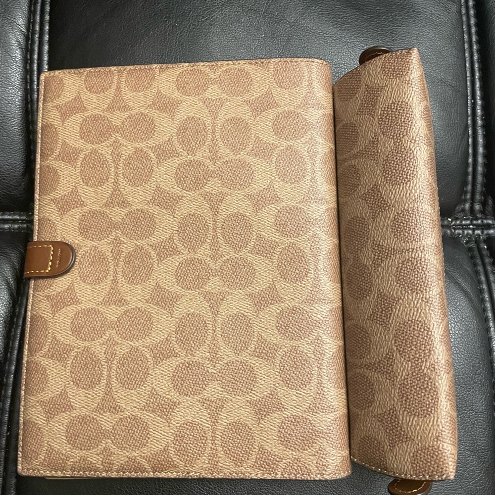 Coach Brown Signature Notebook and Pencil Case 🤎 Viral Set - Picture 2 of 5